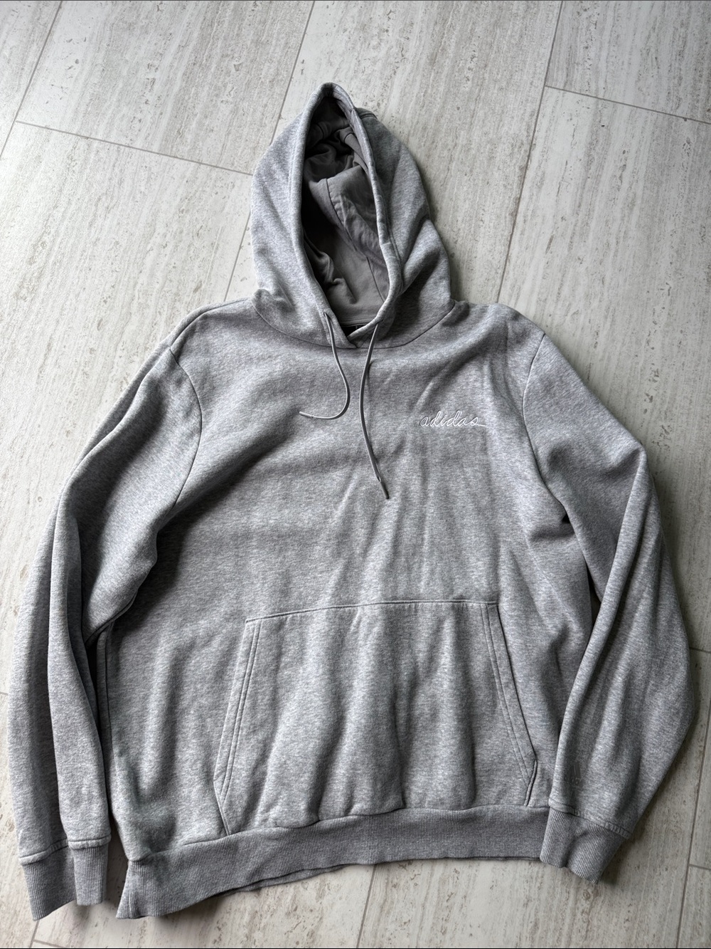 adidas Light Gray Pullover Hoodie